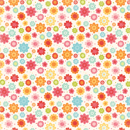 Hello Summer Little Flowers 12x12 Paper-