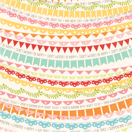 Hello Summer Banners 12x12 Paper-